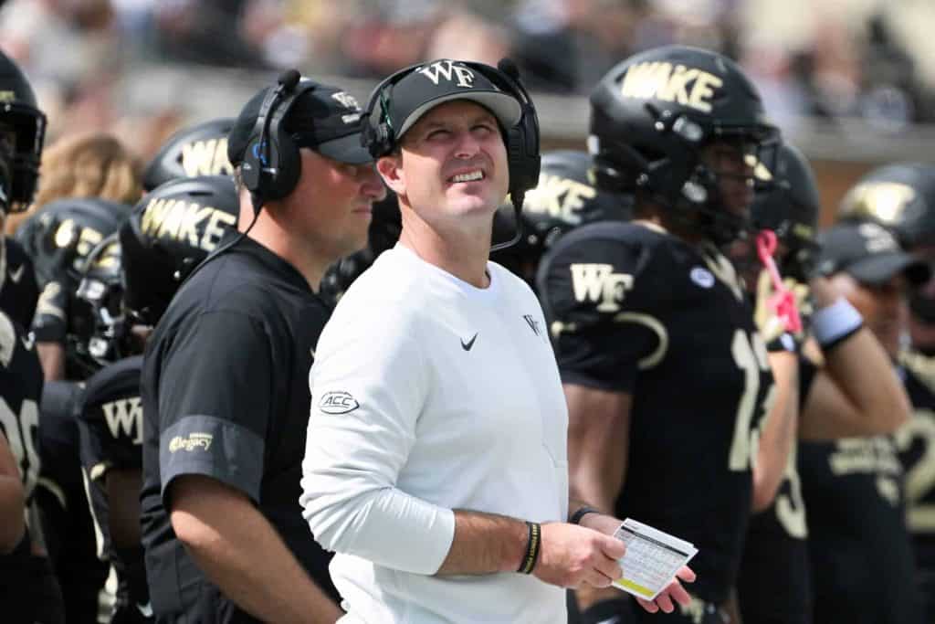 Stanford vs Wake Forest preview: Wake Forest coach Jake Dickert at Allegacy Federal Credit Union Stadium