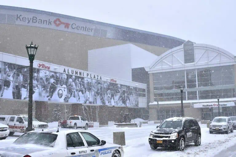 KeyBank Center Snowing