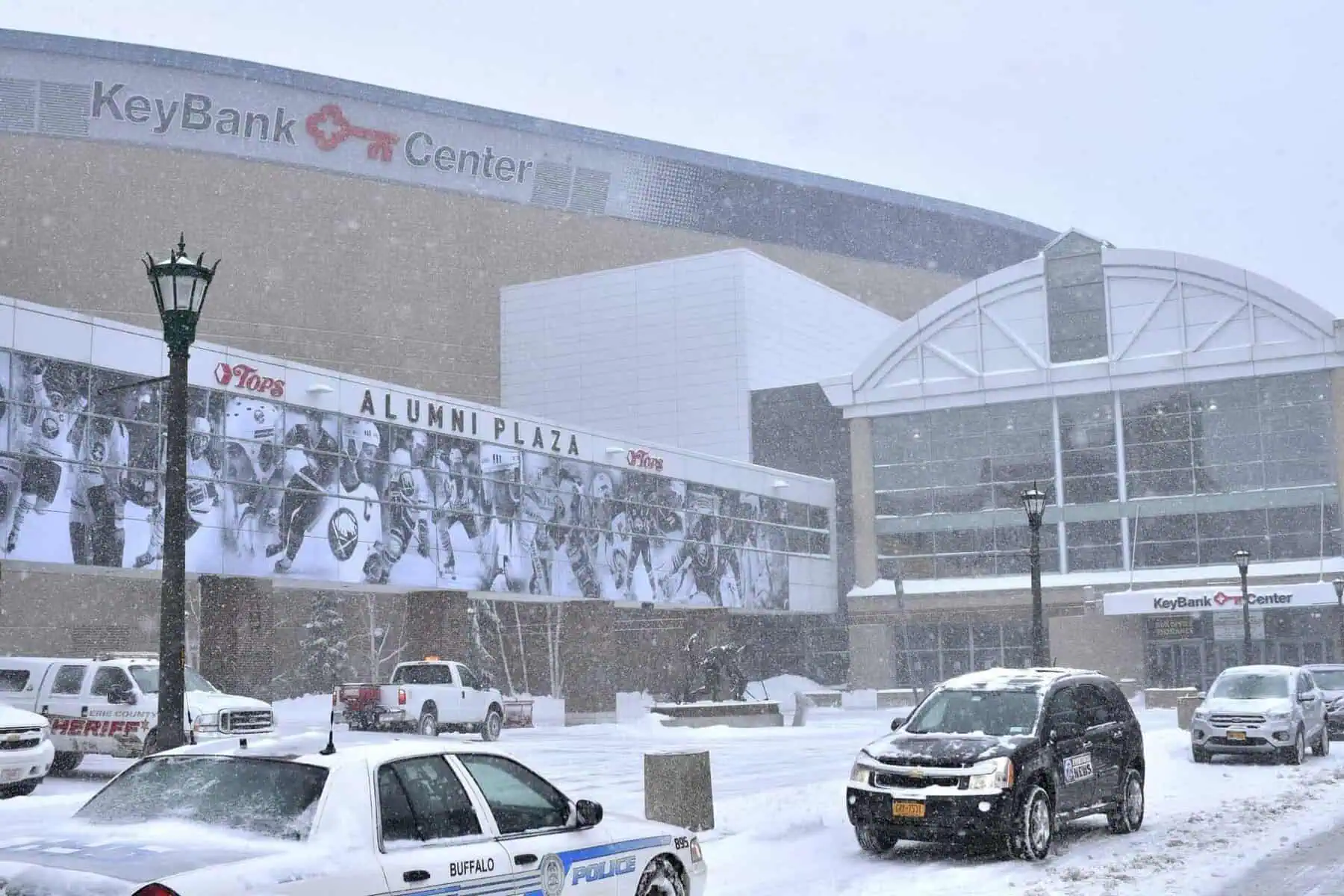 KeyBank Center Snowing