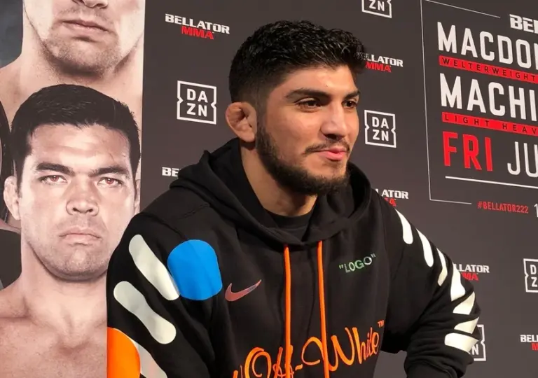 Dillon Danis speaking to the media