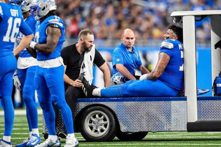 Detroit Lions guard Christian Mahogany