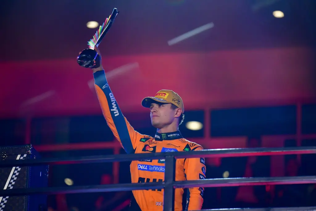 Lando Norris raising points