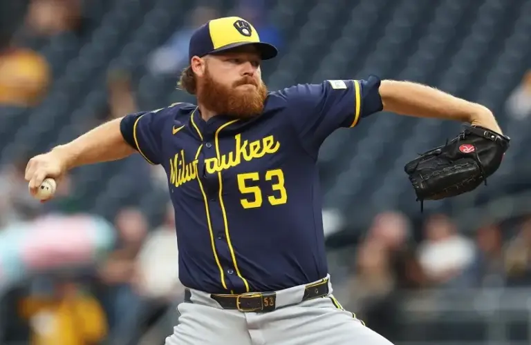 Milwaukee Brewers starting pitcher Brandon Woodruff (53) delivers a pitch against the Pittsburgh Pirates during the first inning at PNC Park.