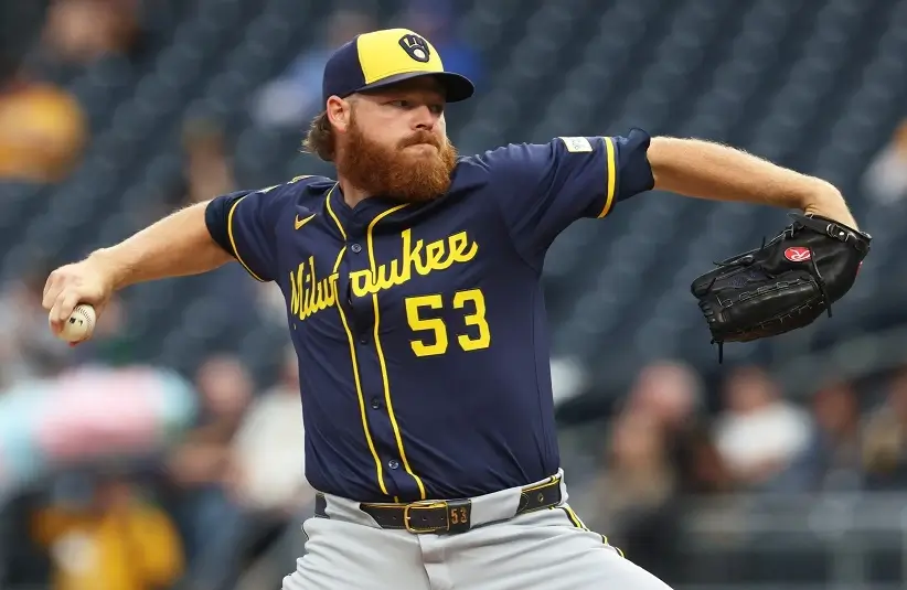 Milwaukee Brewers starting pitcher Brandon Woodruff (53) delivers a pitch against the Pittsburgh Pirates during the first inning at PNC Park.