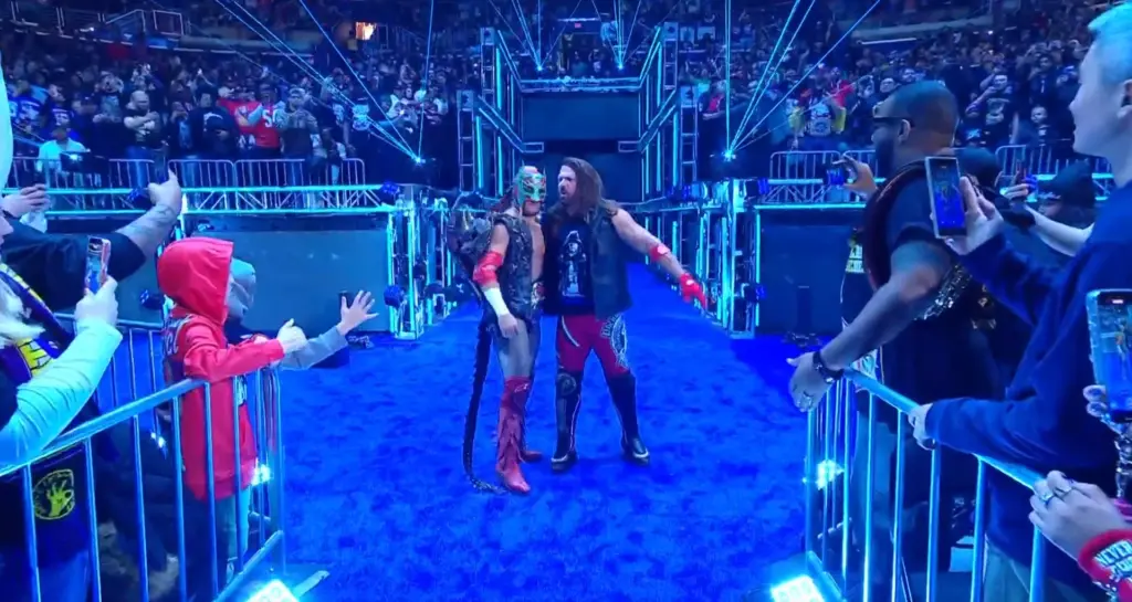 WWE Saturday Night's Main Event: AJ Styles and Dragon Lee enter the ring