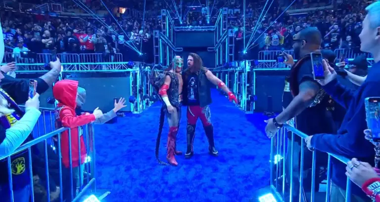 WWE Saturday Night's Main Event: AJ Styles and Dragon Lee enter the ring