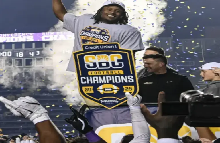 JMU Celebrates Sun Belt Championship Victory