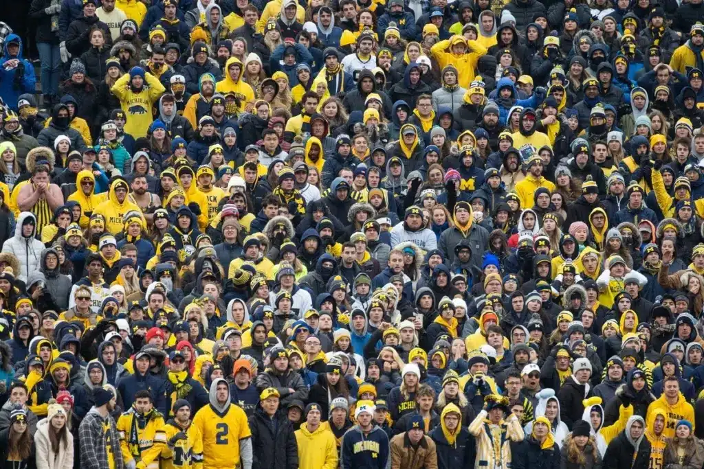 University of Michigan football fans at Michigan Stadium. Credits: © Anntaninna Biondo, Detroit Free Press, Detroit Free Press via Imagin Content Services, LLC
