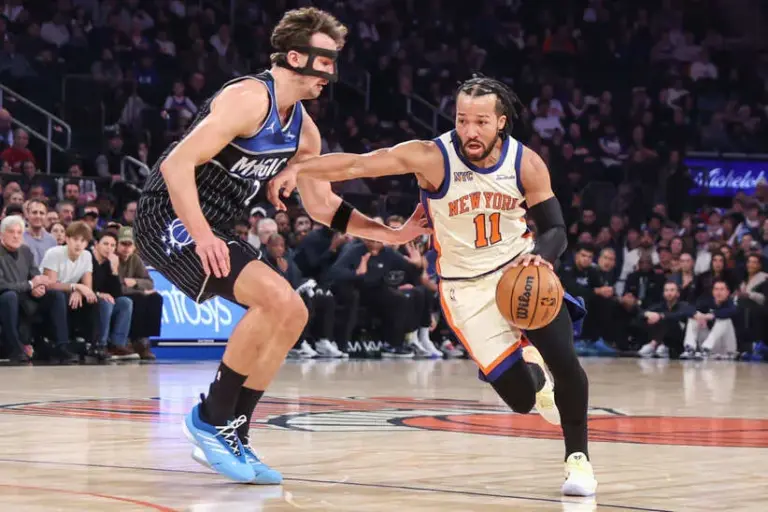 The New York Knicks beat the Orlando Magic at home.