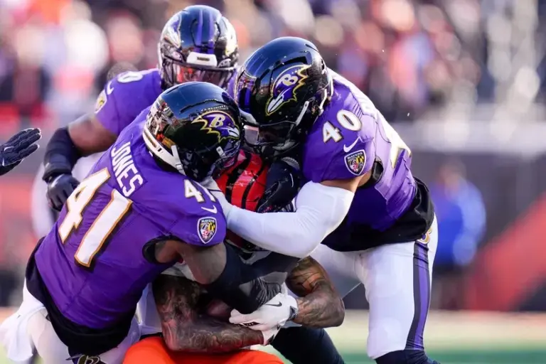 Baltimore Ravens destroy Cincinnati Bengals.
