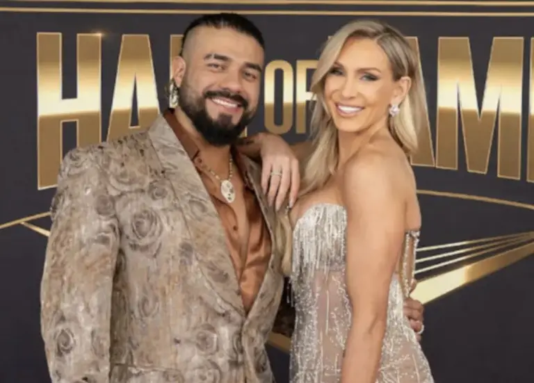 Andrade & Charlotte Flair At Hall Of Fame WWE (Divorce)