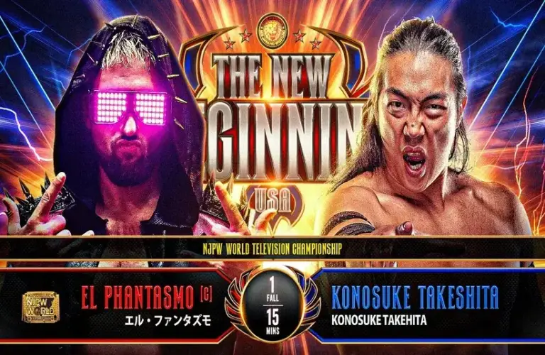 Konosuke Takeshita vs El Phantasmo New Beginning 2026 Show