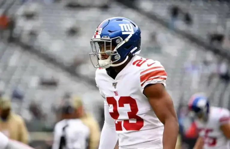 Sam Beal New York Giants Warming Up
