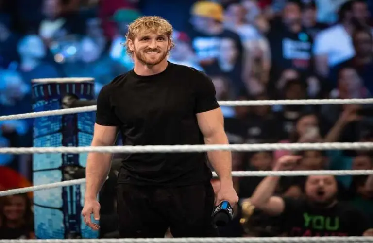 Logan Paul in a WWE Smackdown ring.