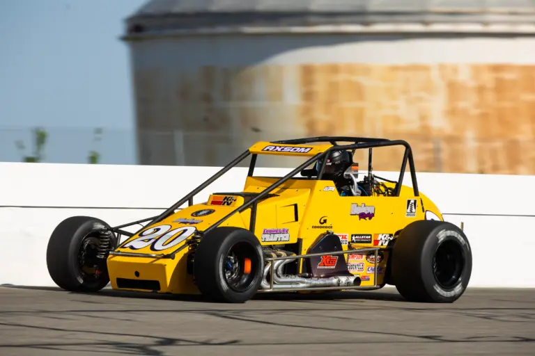 Chili Bowl Nationals; May 26, 2023; Clermont, Indiana, USA; USAC Silver Crown driver Emerson Axsom (20) during the Carb Night Classic at Indianapolis Raceway Park.