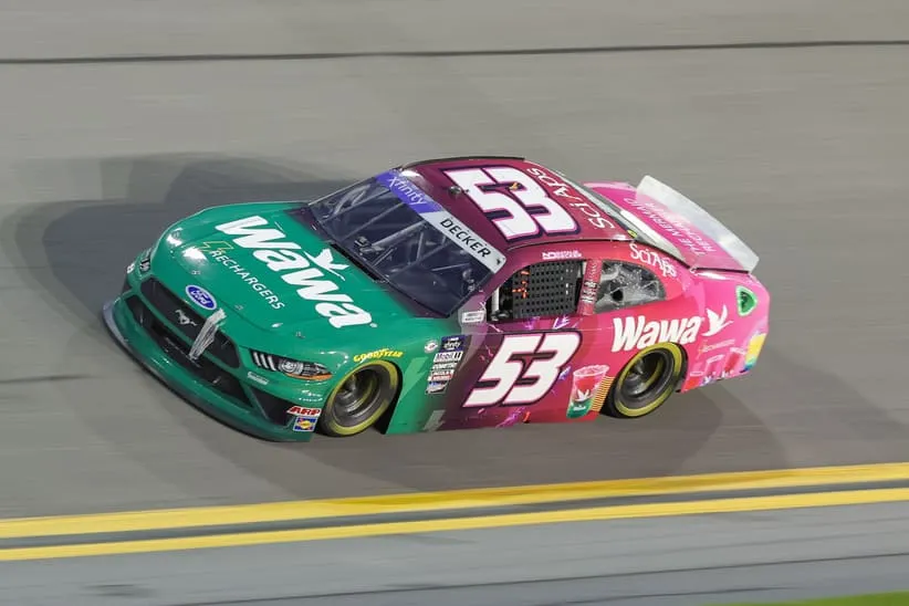 Daytona Beach, Florida, USA; NASCAR Xfinity Series driver Natalie Decker (53) racing during the Wawa 250 at Daytona International Speedway.