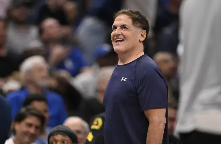 Dallas Mavericks minority owner Mark Cuban looks on during the second half against the Toronto Raptors.