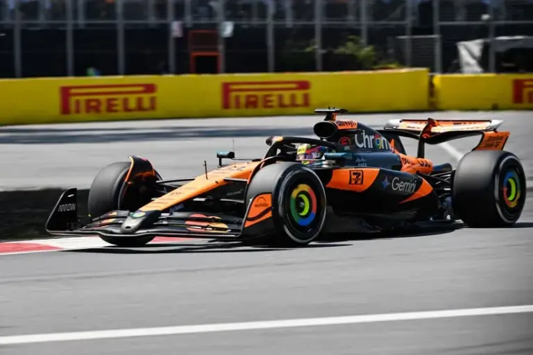 Jun 15, 2025; Montreal, Quebec, Canada; McLaren driver Oscar Piastri (81) during the F1 Canadian Grand Prix at Circuit Gilles-Villeneuve.