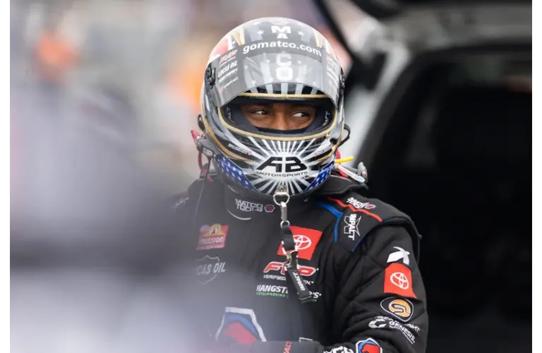 Jul 26, 2025; Sonoma, CA, USA; NHRA top fuel driver Antron Brown during qualifying for the Sonoma Nationals at Sonoma Raceway.