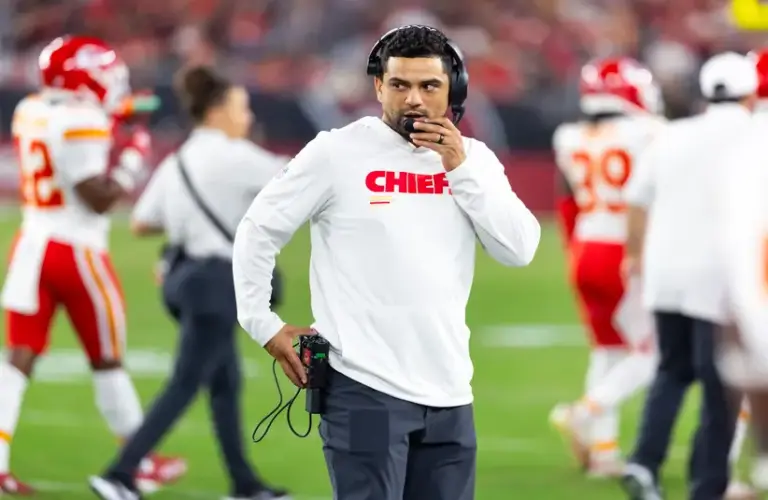 Chiefs wide receivers coach Connor Embree.