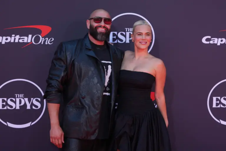 Rusev with wife Lana on the ESPN Espy red carpet.