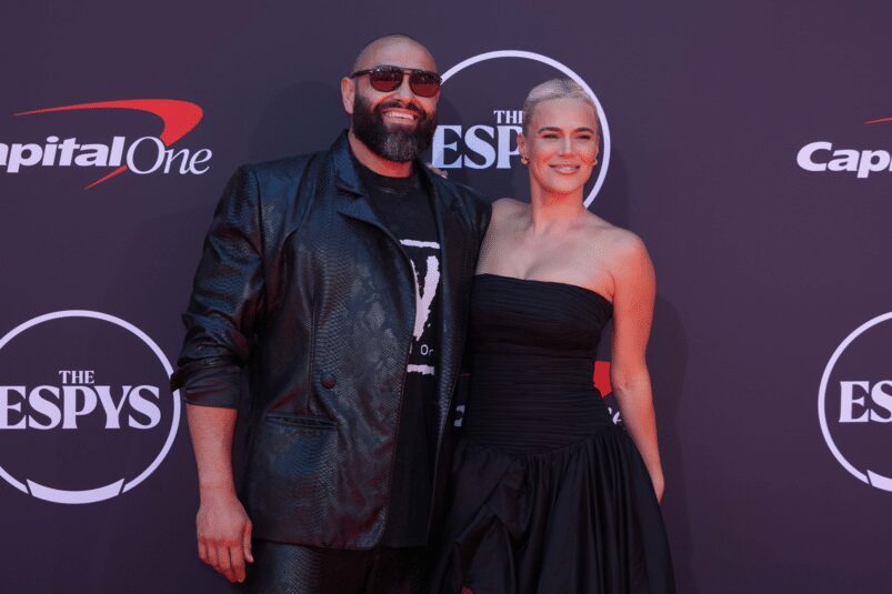 Rusev with wife Lana on the ESPN Espy red carpet.