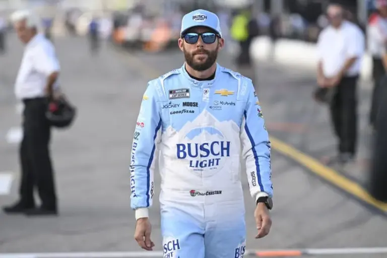 Madison, Illinois, USA; NASCAR Cup Series driver Ross Chastain (1) walks to his car during practice and qualifying for the Enjoy Illinois 300 at World Wide Technology Raceway