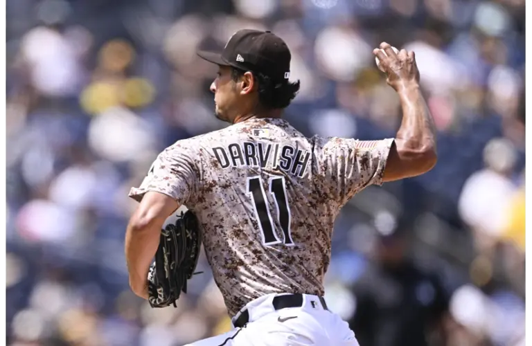 Yu Darvish delivers during the first inning against the Colorado Rockies at Petco Park.