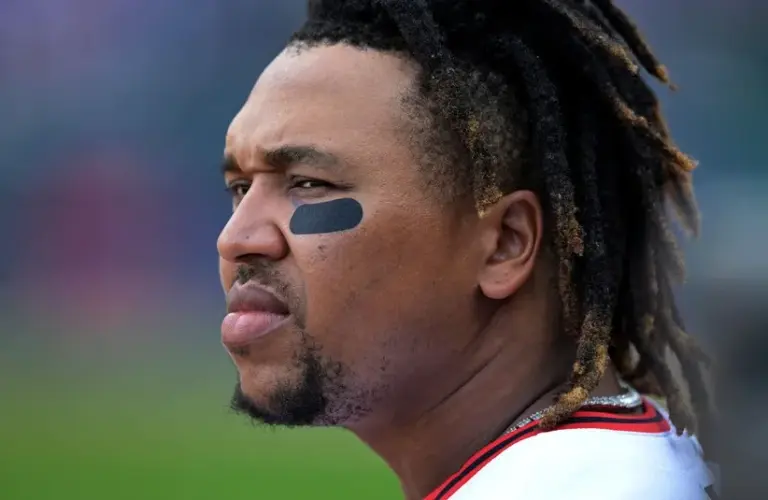 Cleveland Guardians third baseman Jose Ramirez (11) in the second inning against the Detroit Tigers during game three of the Wildcard round for the 2025 MLB playoffs at Progressive Field