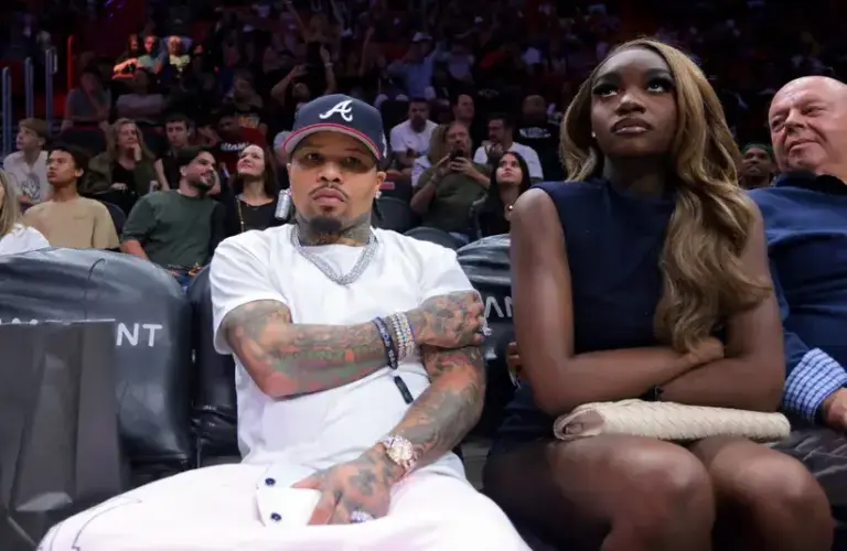 Gervonta Davis attends a preseason game between the Miami Heat and the Milwaukee Bucks