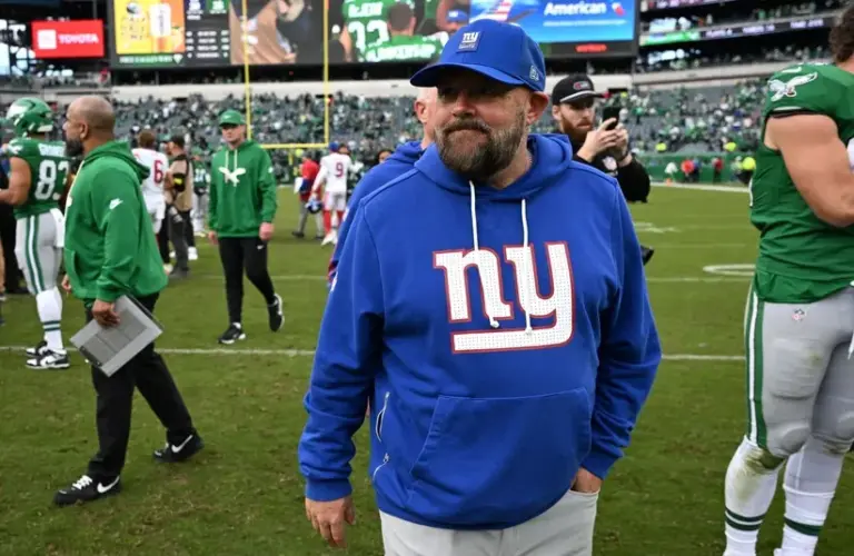 New York Giants head coach Brian Daboll reacts after the game against the Philadelphia Eagles at Lincoln Financial Field.