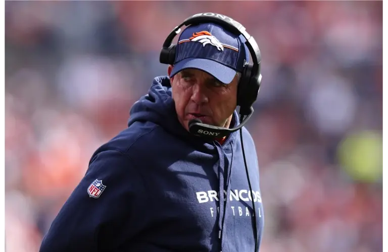 Sean Payton looks on in the first quarter against the Cowboys