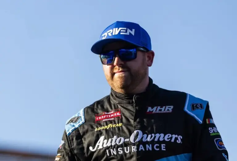 Oct 31, 2025; Avondale, Arizona, USA; NASCAR Truck Series driver Caleb Costner (74) during the NASCAR Truck Series Championship race at Phoenix Raceway.