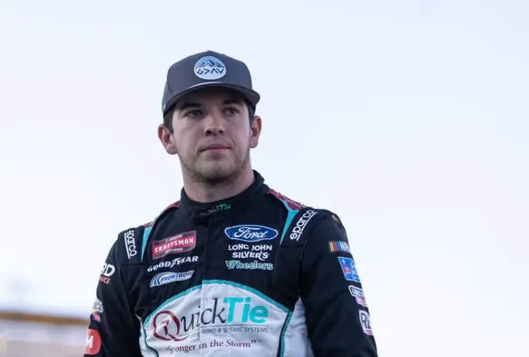 Oct 31, 2025; Avondale, Arizona, USA; NASCAR Truck Series driver Chandler Smith (38) during the NASCAR Truck Series Championship race at Phoenix Raceway.