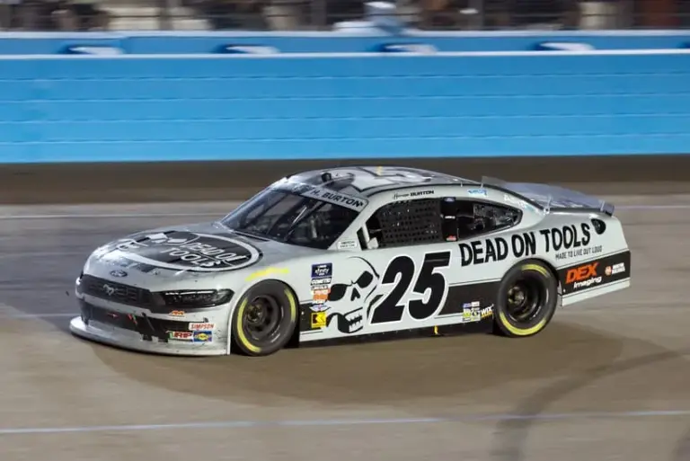 AM Racing; Nov 1, 2025; Avondale, Arizona, USA; NASCAR Xfinity Series driver Harrison Burton (25) during the Xfinity Series Championship race at Phoenix Raceway.