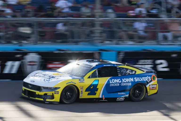 Front Row Motorsports; Avondale, Arizona, USA; NASCAR Cup Series driver Noah Gragson (4) during the NASCAR Championship race at Phoenix Raceway.