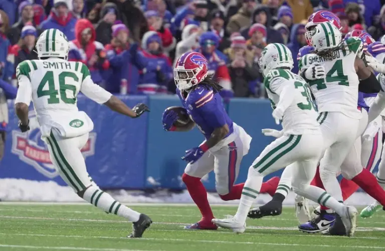 James Cook wins NFL rushing title.