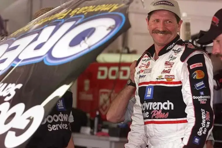 Clash; Dale Earnhardt in his happy place, in the Daytona garage with his No. 3 Chevrolet.