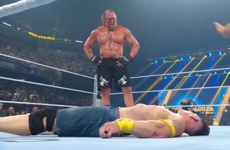Brock Lesnar Staring At John Cena At WrestlePalooza 2025