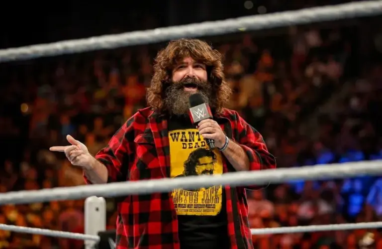 Mick Foley In WWE Ring Cutting A Promo
