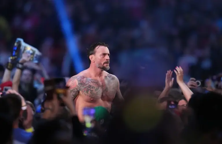 CM Punk on Raw headed to the ring.