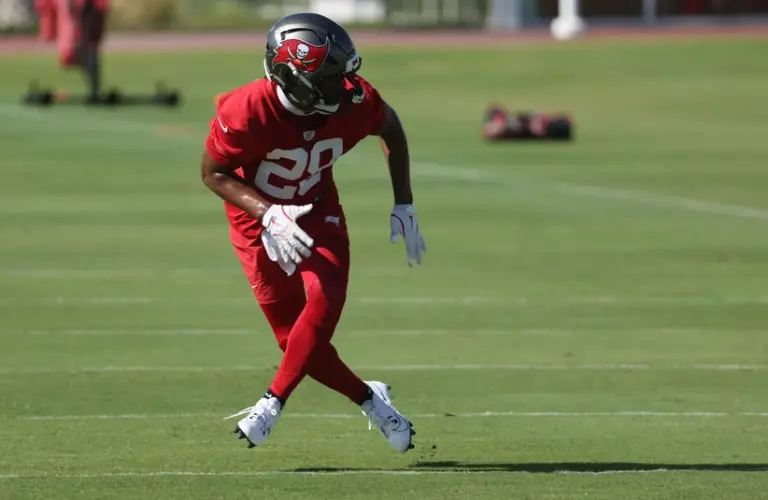 Bucs player during camp.