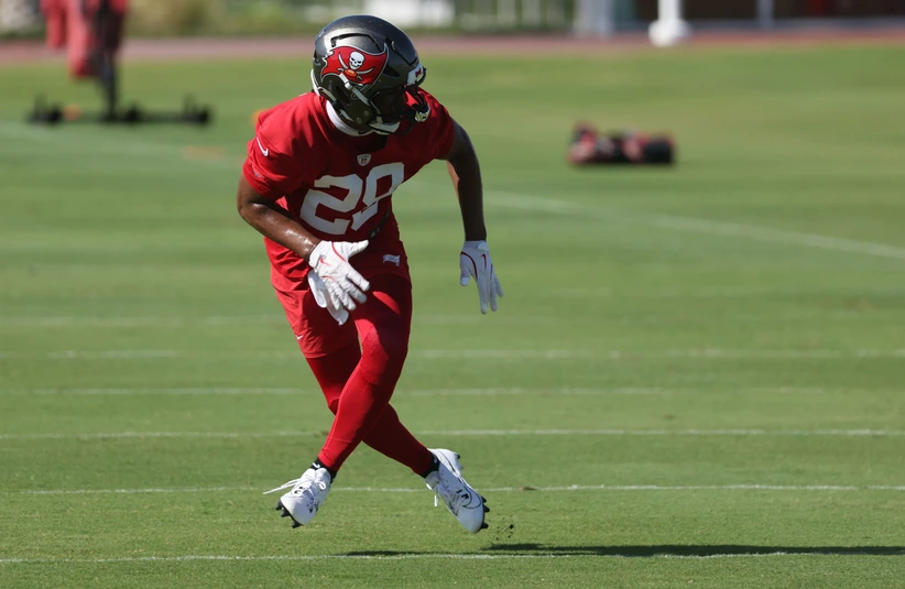 Bucs player during camp.