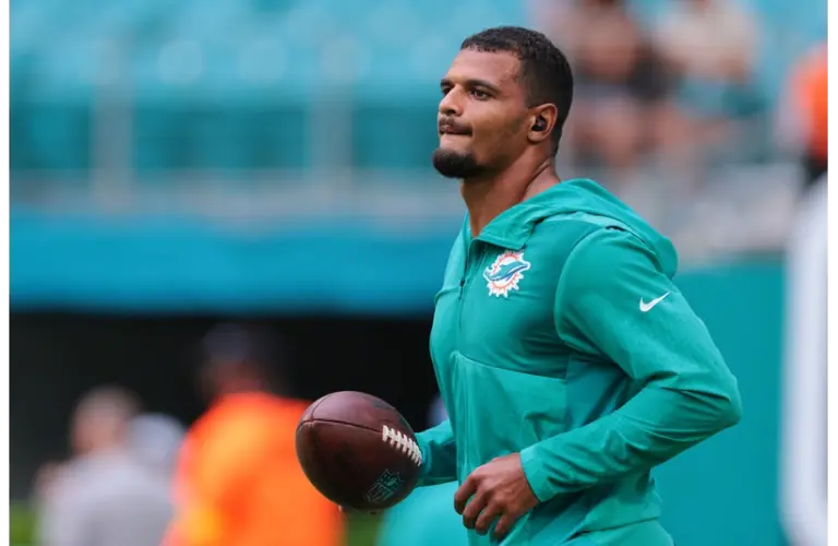 Dolphins safety Minkah Fitzpatrick looks on before the game