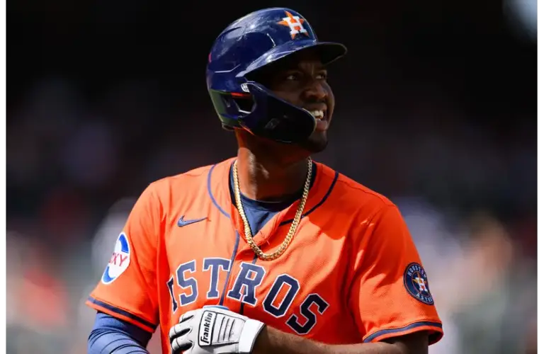 Jesus Sanchez in his Astros gear