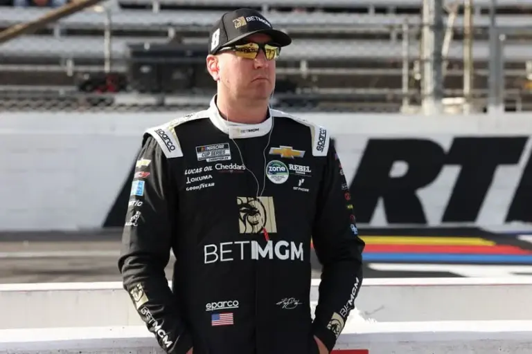 Oct 25, 2025; Martinsville, Virginia, USA; NASCAR Cup Series driver Kyle Busch (8) before NASCAR Cup Series Xfinity 500 Practice and Qualifying at Martinsville Speedway.