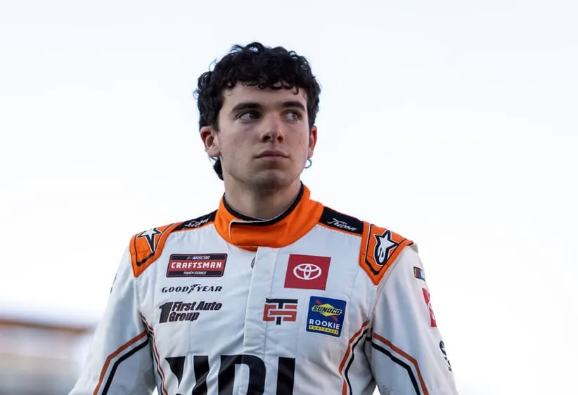 Oct 31, 2025; Avondale, Arizona, USA; NASCAR Truck Series driver Gio Ruggiero (17) during the NASCAR Truck Series Championship race at Phoenix Raceway.