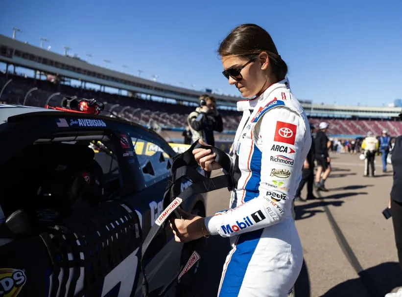 Nov 1, 2025; Avondale, Arizona, USA; ARCA West Series driver Jade Avedisian (13) during the Desert Diamond Casino 100 at Phoenix Raceway.