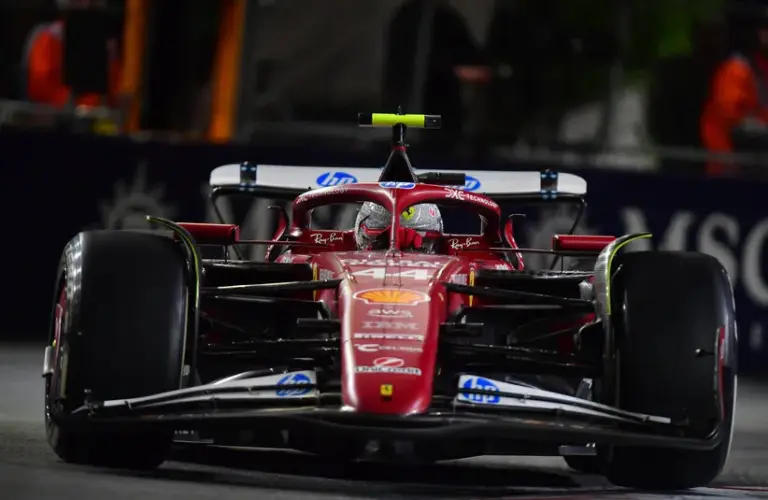 Lewis Hamilton driving during the Las Vegas Grand Prix