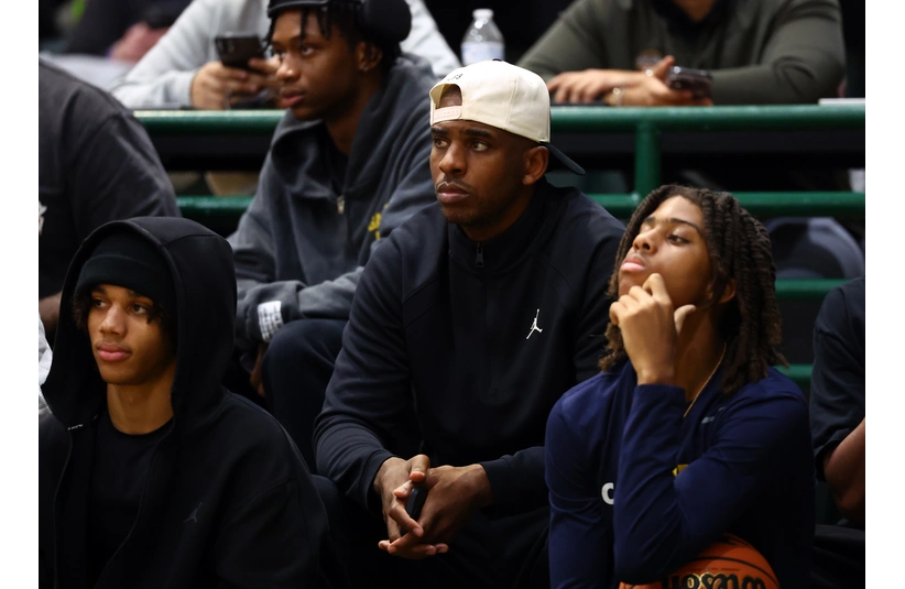 Chris Paul in attendance during the HoopHall West Tournament.